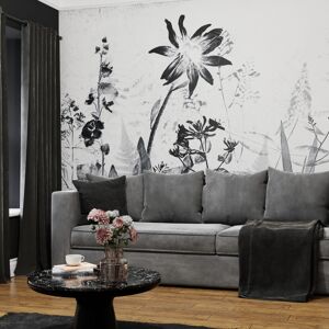 Superfresco Easy Flower Press Mono Print To Order 3m x 2.8m Mural Wallpaper Ro Superfresco Easy Flower Press Mono Print To Order 3m x 2.8m Mural Wallpaper Ro