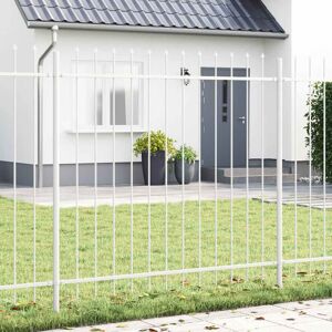 Vidaxl - Cerca de jardÃn con punta de lanza blanca 11,9x1,5 m de acero - Garden fence Vidaxl - Cerca de jardÃn con punta de lanza blanca 11,9x1,5 m de acero - Garden fence