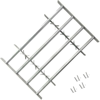 vidaXL Adjustable Security Grille - 4 Crossbars, 500-650mm, Window Security vidaXL Adjustable Security Grille - 4 Crossbars, 500-650mm, Window Security