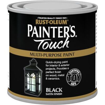 Rust-Oleum - Painter's Touch 250ml - Black - Satin - Paint Rust-Oleum - Painter's Touch 250ml - Black - Satin - Paint