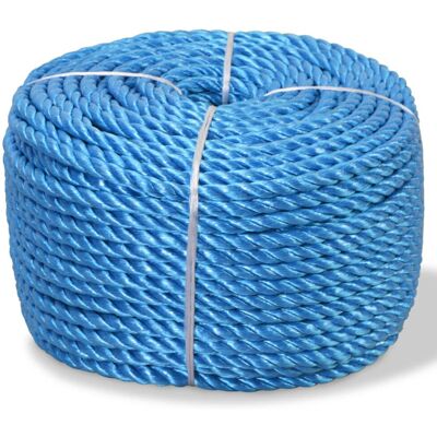 vidaXL Twisted Rope Polypropylene 16mm 250m Blue Garden Cord - Garden Cord Line Cable vidaXL Twisted Rope Polypropylene 16mm 250m Blue Garden Cord - Garden Cord Line Cable