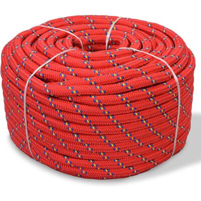 vidaXL Marine Rope Polypropylene 14mm 250m Red Anchor Coil Boat Line Cable - Rope vidaXL Marine Rope Polypropylene 14mm 250m Red Anchor Coil Boat Line Cable - Rope