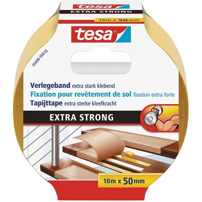 Tesa Flooring Tape Extra Strong Hold, 10m x 50mm 05686-00018-11 Tesa Flooring Tape Extra Strong Hold, 10m x 50mm 05686-00018-11
