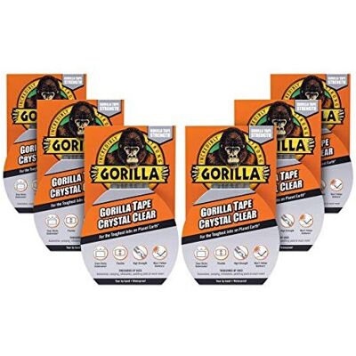 Gorilla 3044701 Tape Duct Tape Crystal Clear 48mm x 8.2m (Pack of 6) Gorilla 3044701 Tape Duct Tape Crystal Clear 48mm x 8.2m (Pack of 6)