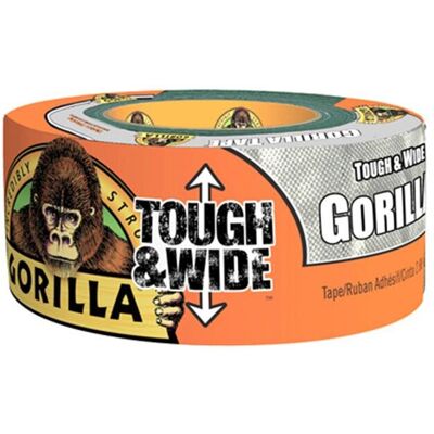 Gorilla Glue 2.88 in. x 30 yards Tough & Wide Gorilla Tape, Silver Gorilla Glue 2.88 in. x 30 yards Tough & Wide Gorilla Tape, Silver