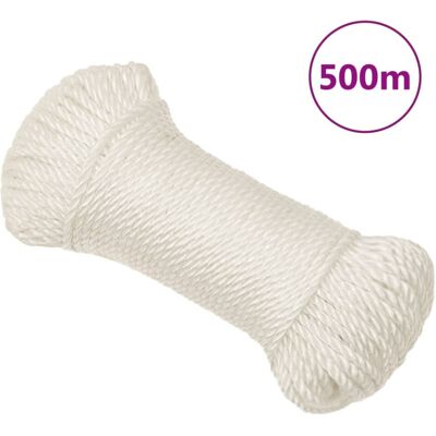vidaXL White Twisted Rope Garden Workshop Line - Work Rope vidaXL White Twisted Rope Garden Workshop Line - Work Rope