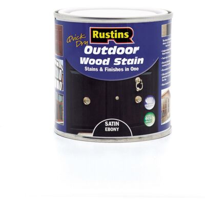 Rustins - Quick Dry Outdoor - Ebony - 250ml - Wood Stain Rustins - Quick Dry Outdoor - Ebony - 250ml - Wood Stain