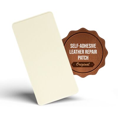 MastaPlasta Ivory Leather Repair Patch - Self-Adhesive Upholstery Fix MastaPlasta Ivory Leather Repair Patch - Self-Adhesive Upholstery Fix