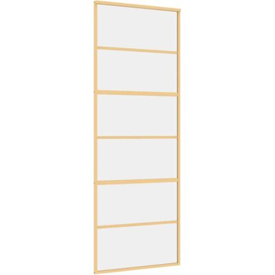 vidaXL Gold Sliding Door - ESG Glass Interior Barn Door - 76x205 cm vidaXL Gold Sliding Door - ESG Glass Interior Barn Door - 76x205 cm