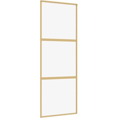 vidaXL Gold Sliding Door - ESG Glass Barn Door 76x205 cm vidaXL Gold Sliding Door - ESG Glass Barn Door 76x205 cm