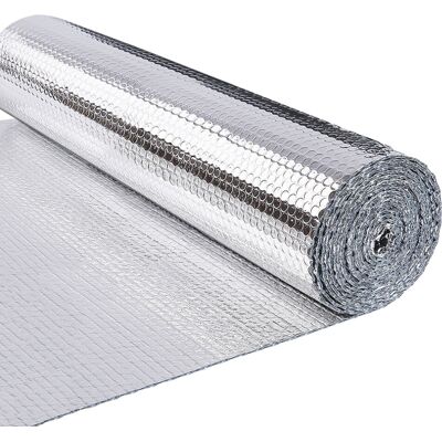 VOUNOT Insulation Roll Radiator Foil 10m x 100cm x 3mm, Double Aluminum Bubble F VOUNOT Insulation Roll Radiator Foil 10m x 100cm x 3mm, Double Aluminum Bubble F