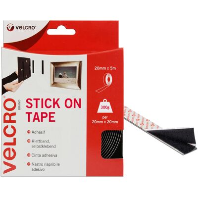 VELCRO - Stick On Tape - Black - Self Adhesive - Tape VELCRO - Stick On Tape - Black - Self Adhesive - Tape