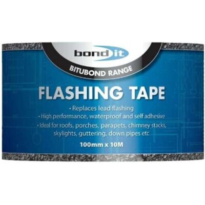Bond It Flashing Tape Lead Bitumen Roofing Flashband 100mm x 10m Bond It Flashing Tape Lead Bitumen Roofing Flashband 100mm x 10m