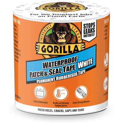 Gorilla Waterproof Patch & Seal Tape White 3m Gorilla Waterproof Patch & Seal Tape White 3m