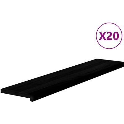 vidaXL Oak Stair Treads - 20 pcs Dark Brown 120x30x2 cm vidaXL Oak Stair Treads - 20 pcs Dark Brown 120x30x2 cm