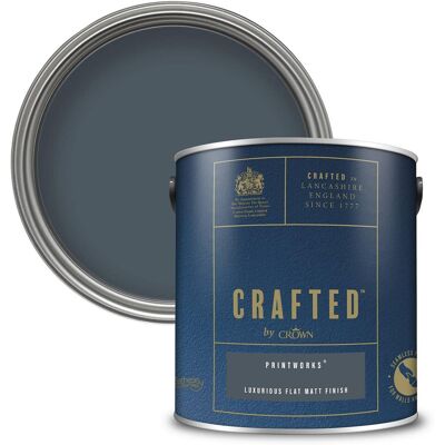 CROWN - CRAFTED by Crown Flat Matt Emulsion - Printworks - 2.5L - Paint CROWN - CRAFTED by Crown Flat Matt Emulsion - Printworks - 2.5L - Paint