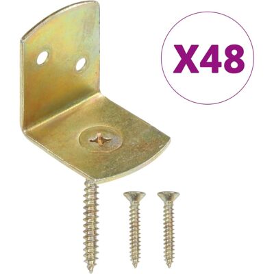 vidaXL Fence Panel Support L-shape Set 48 pcs - Fence Panel Support vidaXL Fence Panel Support L-shape Set 48 pcs - Fence Panel Support
