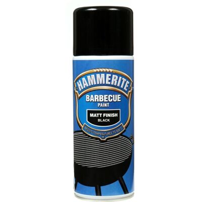 Hammerite BBQBLAERO BBQ Paint Aerosol Black Matt 400ml Hammerite BBQBLAERO BBQ Paint Aerosol Black Matt 400ml