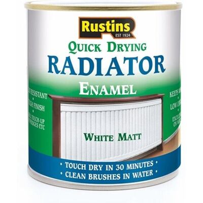 Rustins - Quick Dry Radiator Paint White Matt Rustins - Quick Dry Radiator Paint White Matt
