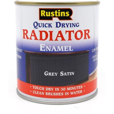 Rustins - Quick Drying Radiator Enamel Satin - Grey Rustins - Quick Drying Radiator Enamel Satin - Grey