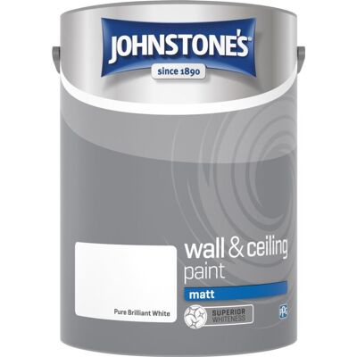 Johnstone's 5l White Matt Emulsion - Paint Johnstone's 5l White Matt Emulsion - Paint