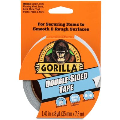 Gorilla Double Sided Tape 7.3m - Heavy Duty, Strong Adhesive & Indoor/Outdoor Us Gorilla Double Sided Tape 7.3m - Heavy Duty, Strong Adhesive & Indoor/Outdoor Us