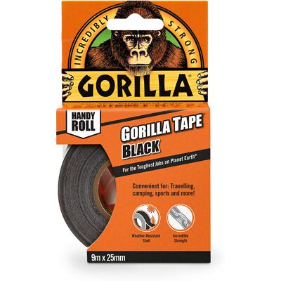 Gorilla Tape Handy Roll Black 9m Gorilla Tape Handy Roll Black 9m