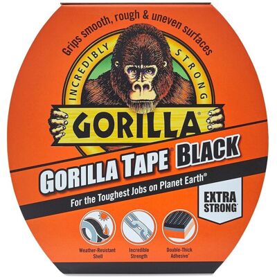 Gorilla Tape Black (48mm x 11M) - 12 Pack - Extra Strong, Weather-Resistant Duct Gorilla Tape Black (48mm x 11M) - 12 Pack - Extra Strong, Weather-Resistant Duct