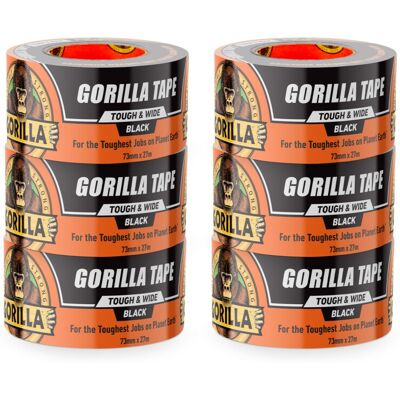 Gorilla Tape Tough & Wide Black 27m (Pack of 6) Gorilla Tape Tough & Wide Black 27m (Pack of 6)
