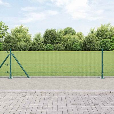 vidaXL 13 Postes con Flange Verde 0.6x25 m - Fencing vidaXL 13 Postes con Flange Verde 0.6x25 m - Fencing