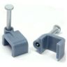 kenable Grey 100 x  9mm FLAT Cable Clips for 1.5mm2 Twin & Earth Cables