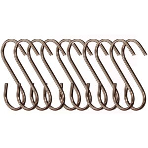 Premier Housewares Set of 10 Sorello Hanging Hooks, Iron, Chrome Premier Housewares Set of 10 Sorello Hanging Hooks, Iron, Chrome