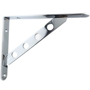 GTV Pair High Quality Chrome Fixed Shelf Brackets Supports With Fixings 024 GTV Pair High Quality Chrome Fixed Shelf Brackets Supports With Fixings 024