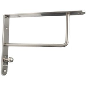 GTV Pair High Quality Brushed Chrome Fixed Shelf Brackets Supports With Fixings 026 GTV Pair High Quality Brushed Chrome Fixed Shelf Brackets Supports With Fixings 026