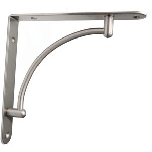 GTV One High Quality Brushed Chrome Fixed Shelf Bracket Supports With Fixings 025 GTV One High Quality Brushed Chrome Fixed Shelf Bracket Supports With Fixings 025