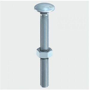 TIMco 08150CB Carriage Bolt and Hex Nut BZP 8.0 x 150mm Box of 25 TIMco 08150CB Carriage Bolt and Hex Nut BZP 8.0 x 150mm Box of 25