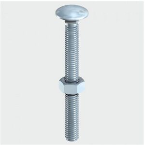 TIMco 0640CBP Carriage Bolt and Hex Nut BZP 6 x 40 Bag of 8 TIMco 0640CBP Carriage Bolt and Hex Nut BZP 6 x 40 Bag of 8