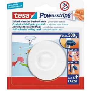 Tesa UK Powerstrips Ceiling Hook - White - Ceiling Hook Tesa UK Powerstrips Ceiling Hook - White - Ceiling Hook