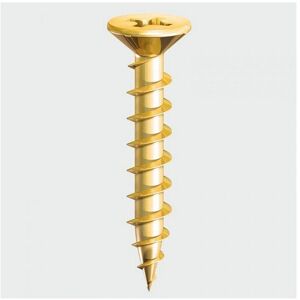 TIMco 204Y PVC Window Screw Ribbed Gimlet Point CSK ZYP 4.3 x 25mm Box of 1,000 TIMco 204Y PVC Window Screw Ribbed Gimlet Point CSK ZYP 4.3 x 25mm Box of 1,000