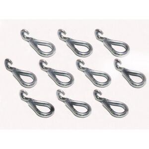 SecureFix Direct X10 3" Zinc Plated Spring Snap Hooks To Crue - Chain Grip Fixing Clip SecureFix Direct X10 3" Zinc Plated Spring Snap Hooks To Crue - Chain Grip Fixing Clip