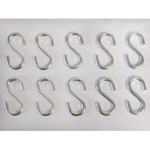 SecureFix Direct S Shaped Hooks for Hanging x10 (51MM x 6MM Zinc Plated Steel) SecureFix Direct S Shaped Hooks for Hanging x10 (51MM x 6MM Zinc Plated Steel)