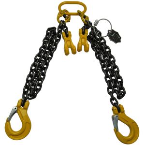 SecureFix Direct ( 11.2T @ 0-45° / 8T @ 45-60° , 1 Metre) Lifting Chain Slings 2 Legs with Shorte SecureFix Direct ( 11.2T @ 0-45° / 8T @ 45-60° , 1 Metre) Lifting Chain Slings 2 Legs with Shorte