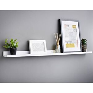Werhomeshowroom Lokken 120cm Floating Picture Wall Shelf - Hidden Brackets, Easy to Install (Whi Werhomeshowroom Lokken 120cm Floating Picture Wall Shelf - Hidden Brackets, Easy to Install (Whi