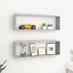 vidaXL White Cube Shelves 2 pcs - Wall Shelf vidaXL White Cube Shelves 2 pcs - Wall Shelf
