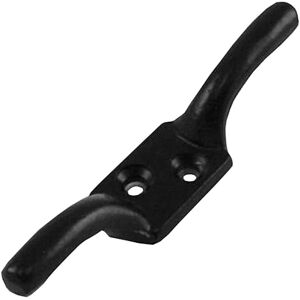 Bulk Hardware Ltd Merriway® BH00404 Cleat Hook, 150 mm (6 inch) - Black Japanned Pack of 1 Bulk Hardware Ltd Merriway® BH00404 Cleat Hook, 150 mm (6 inch) - Black Japanned Pack of 1