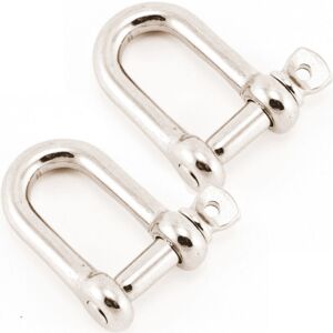 Loops 2x 4mm Stainless Steel D Shackles Wire Rope Chain Coupling Joiner Link Bolt Loops 2x 4mm Stainless Steel D Shackles Wire Rope Chain Coupling Joiner Link Bolt