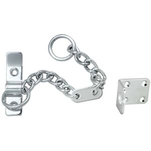 Loops Heavy Duty Door Security Chain 195.5mm Length Satin Chrome Door Restrictor Loops Heavy Duty Door Security Chain 195.5mm Length Satin Chrome Door Restrictor