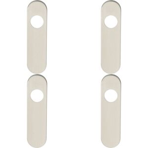 Loops 4x PAIR Radius Lock Latch Plate Cover 170 x 45 x 8mm Satin Stainless Steel Loops 4x PAIR Radius Lock Latch Plate Cover 170 x 45 x 8mm Satin Stainless Steel