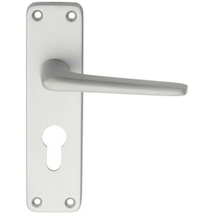 Loops PAIR Straight Tapered Lever on Euro Lock Backplate 152 x 41mm Satin Aluminium Loops PAIR Straight Tapered Lever on Euro Lock Backplate 152 x 41mm Satin Aluminium