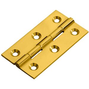 Loops PAIR 64 x 35 x 2mm Cabinet Hinge Polished Brass Small Cupboard Door Loops PAIR 64 x 35 x 2mm Cabinet Hinge Polished Brass Small Cupboard Door